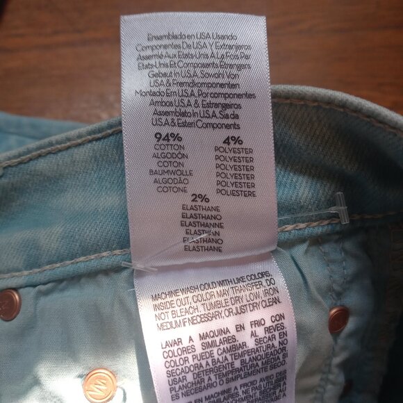 MOTHER the insider crop step fray jeans in Aquatic (sz26) - Picture 9 of 15